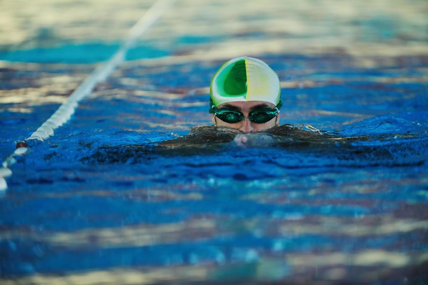 Swimmer in pool photo