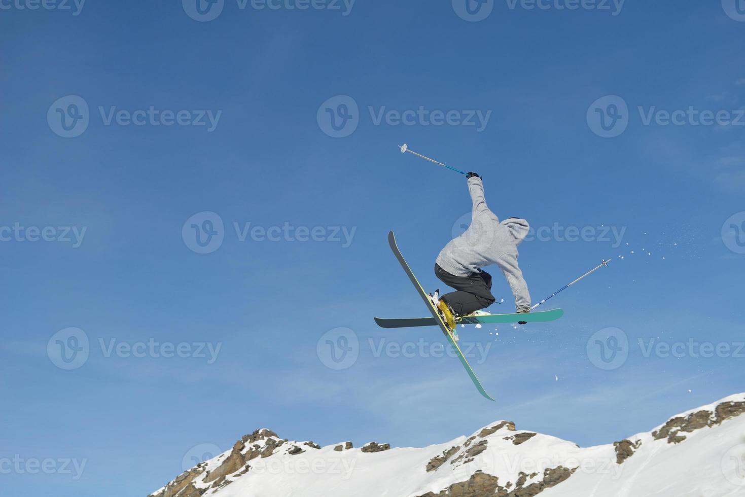 Ski jump view photo