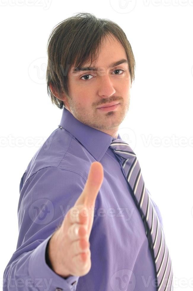 Man on white photo