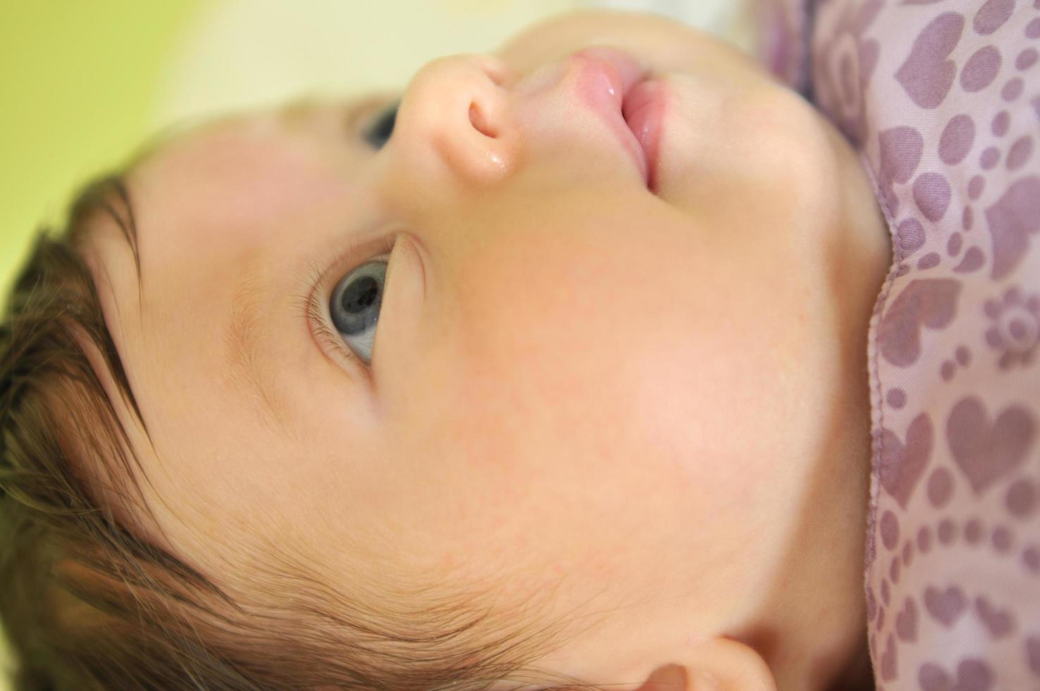 cute little baby face closeup photo