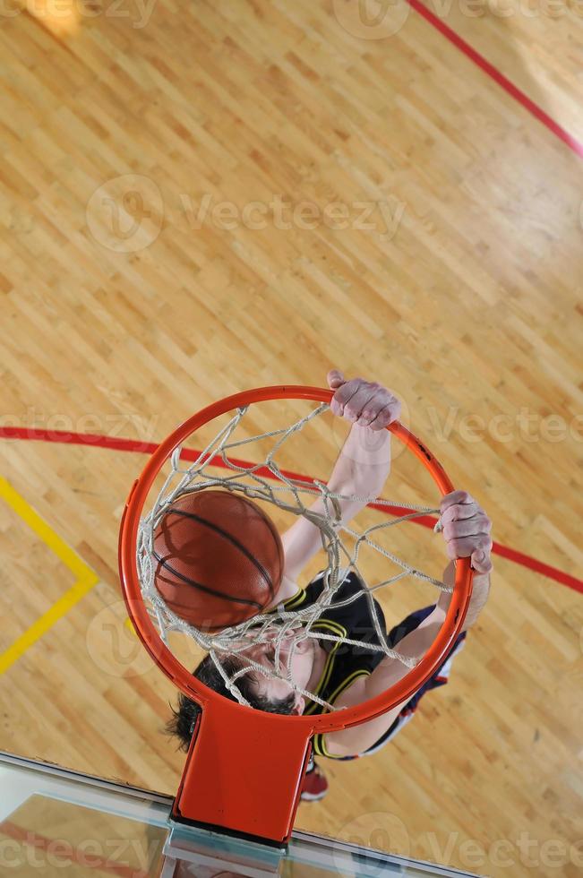 Playing basketball view photo