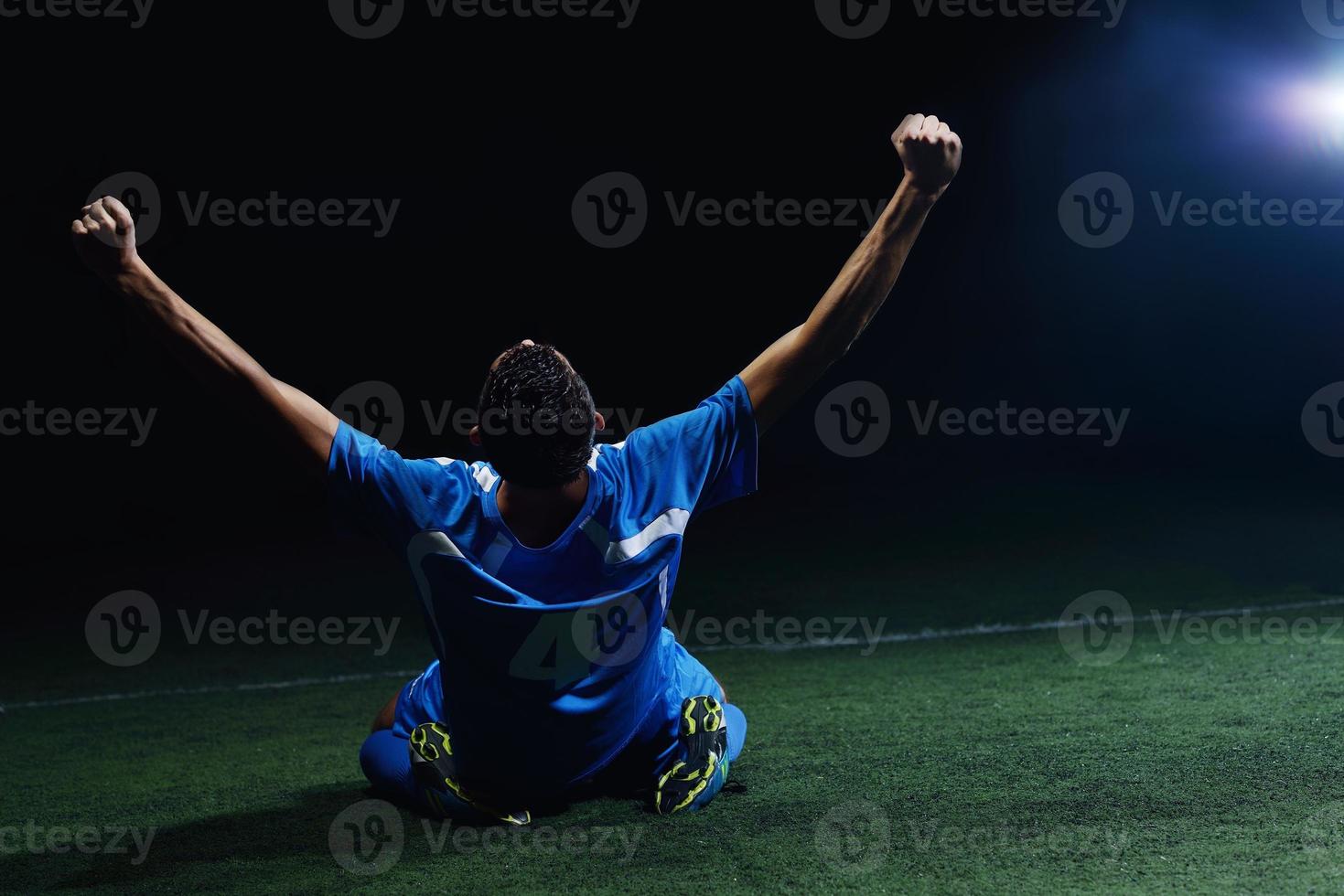 vista de jugador de futbol foto