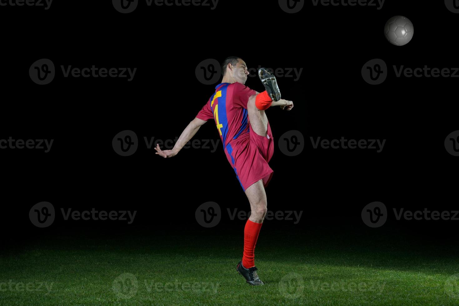 vista de jugador de futbol foto