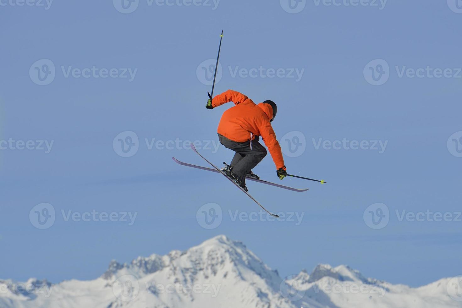 Ski jump view photo