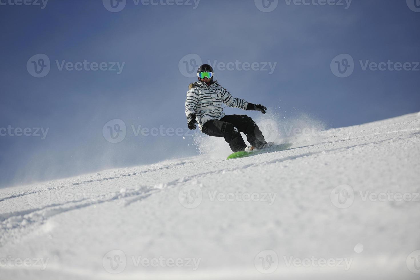 Skiers on mountain photo