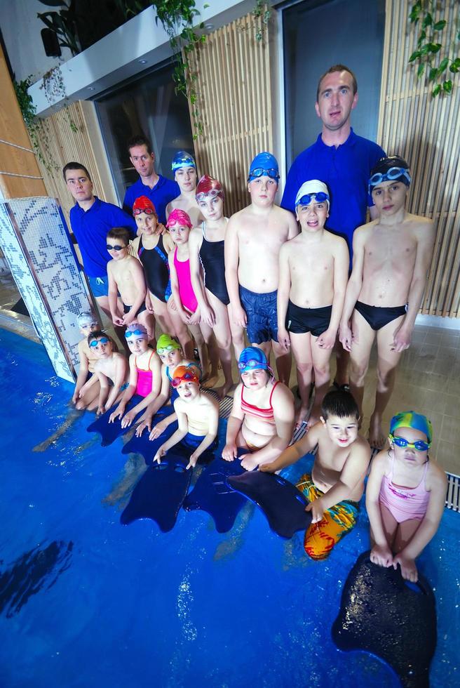 Swimming in indoor pool photo