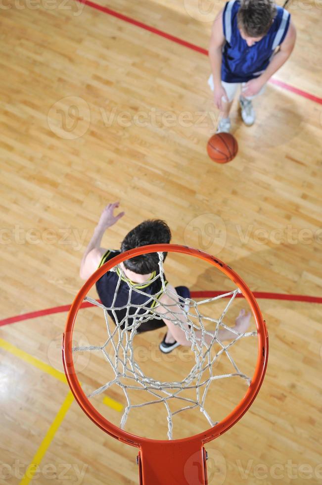 Playing basketball view photo