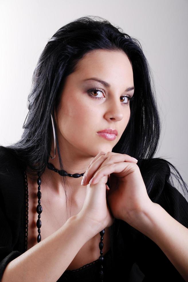brunette woman portrait photo