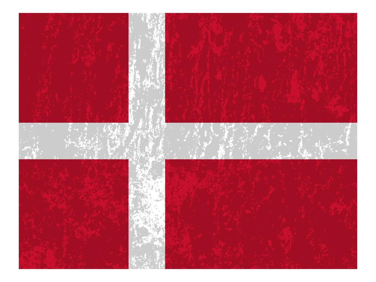 Denmark grunge flag, official colors and proportion. Vector illustration.
