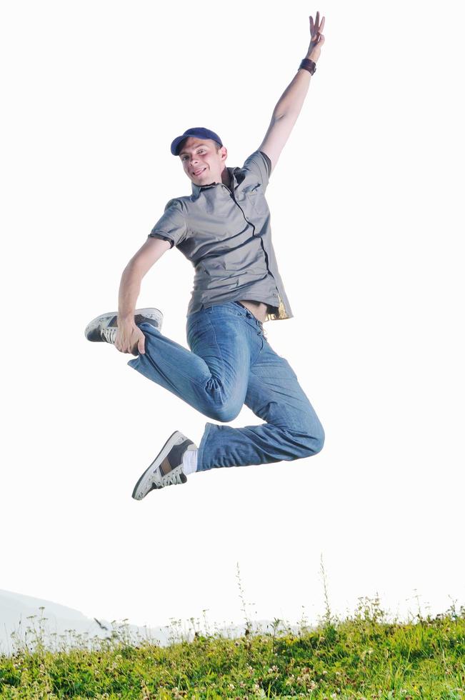 man jump outdoor photo