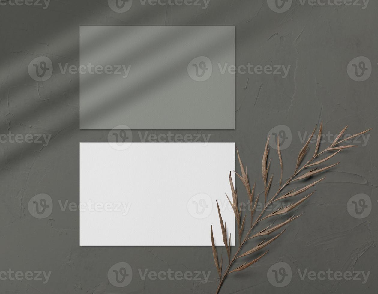 Postcard and Invitation card mockup template photo