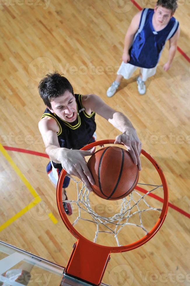 Playing basketball view photo
