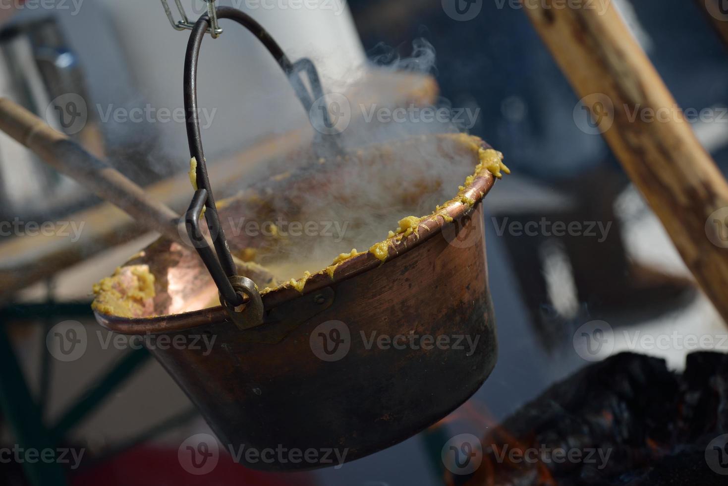 Polenta in pan photo