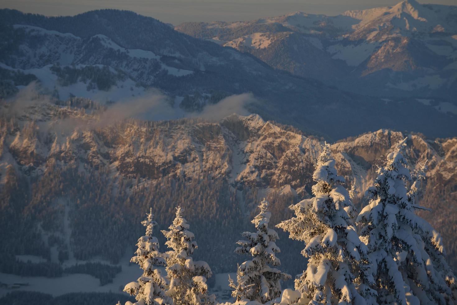winter mountain landscape photo