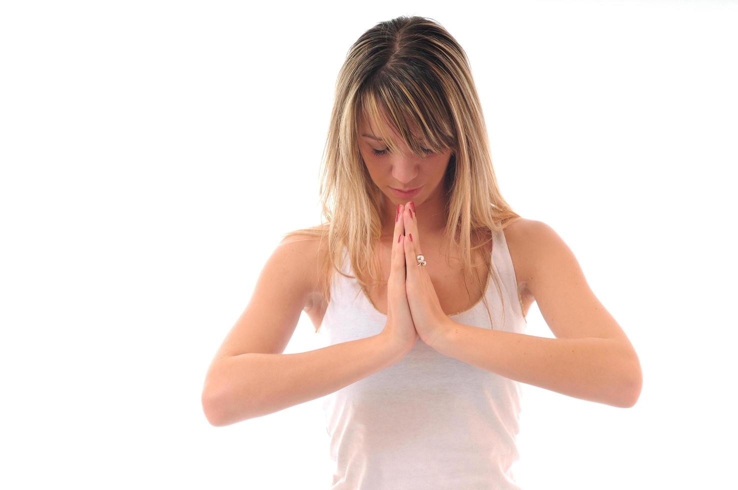 woman yoga portrait photo