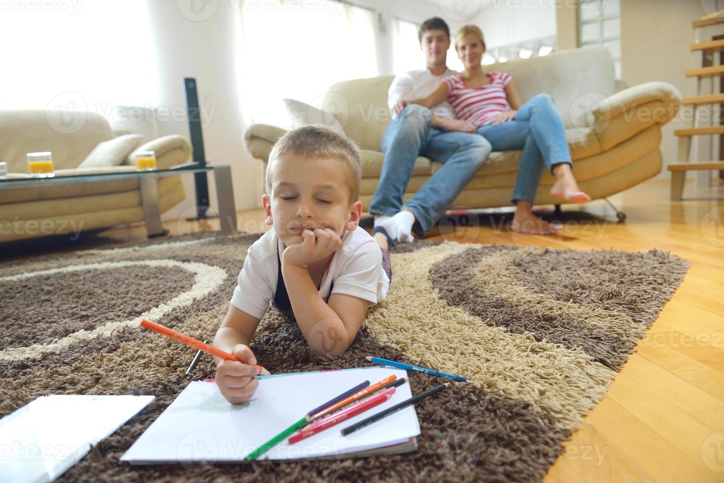 family at home photo