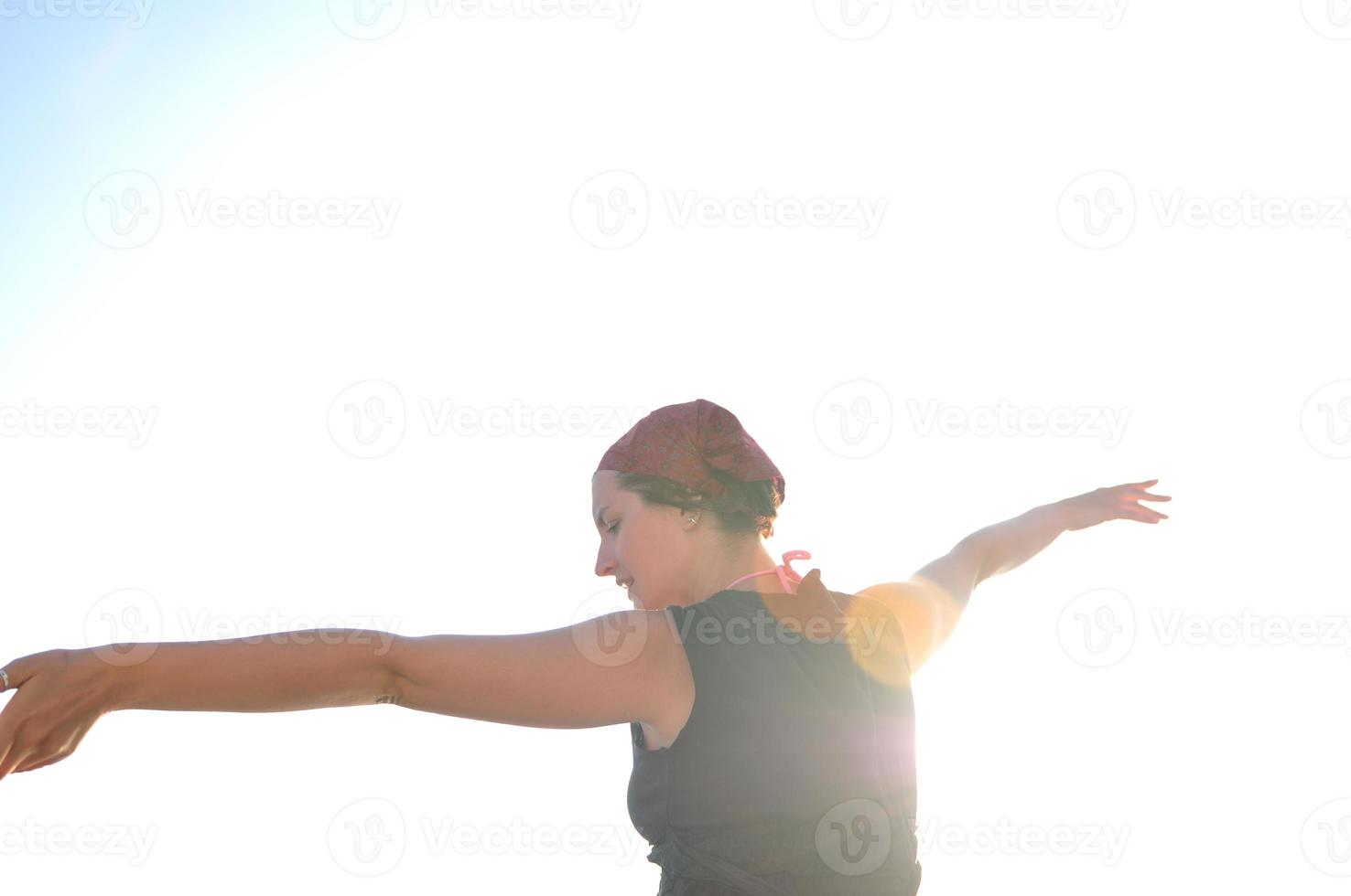 Tourist enjoying outdoors photo