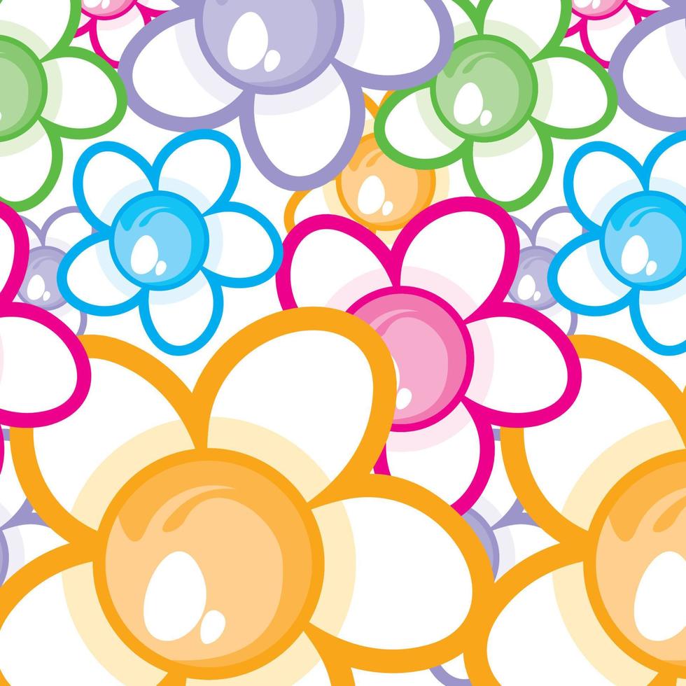 cute star flower abstract background pattern vector