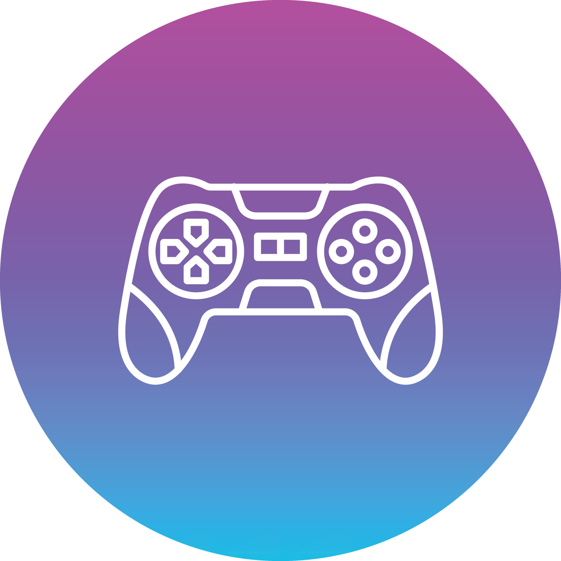 Gamepad Gradient Circle Line Inverted Icon 11587065 Vector Art at Vecteezy