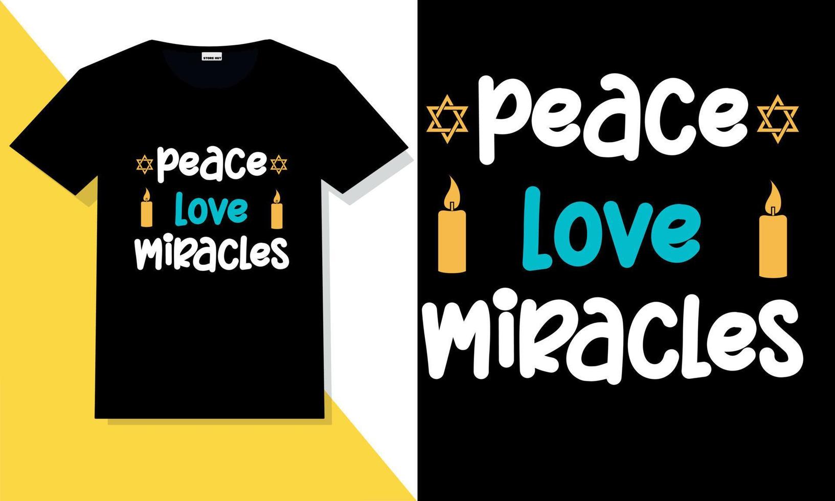 vector de camiseta de hanukkah. letras de la mano de hanukkah