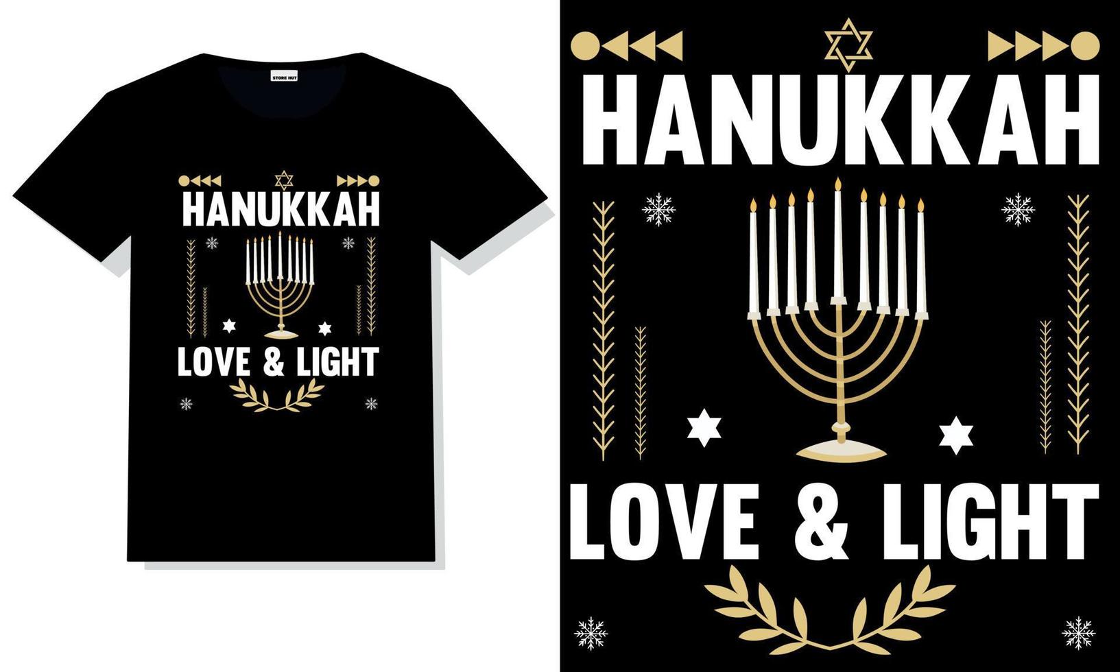 vector de camiseta de hanukkah. letras de la mano de hanukkah