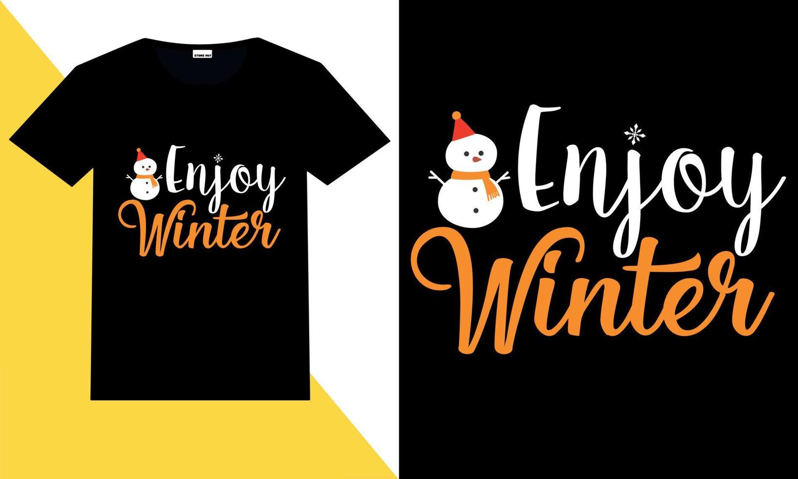 diseño de camiseta de invierno vector