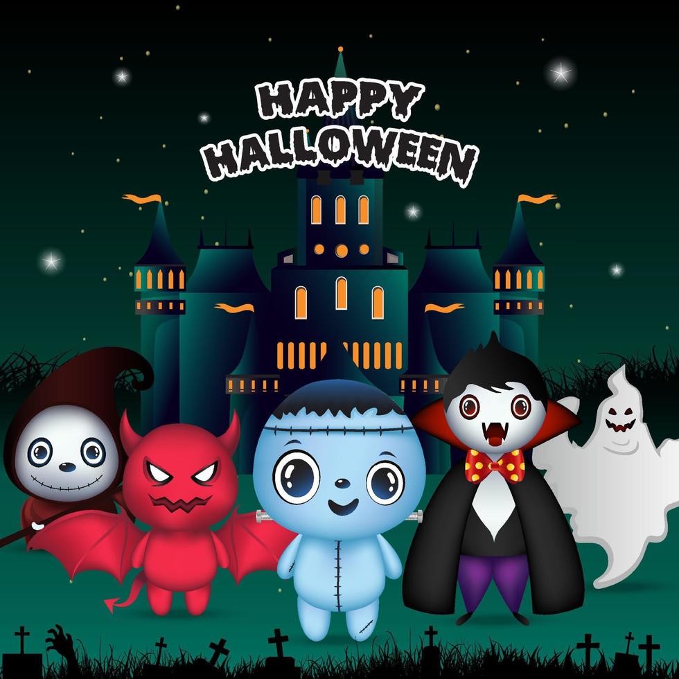 Halloween Party Design One vector