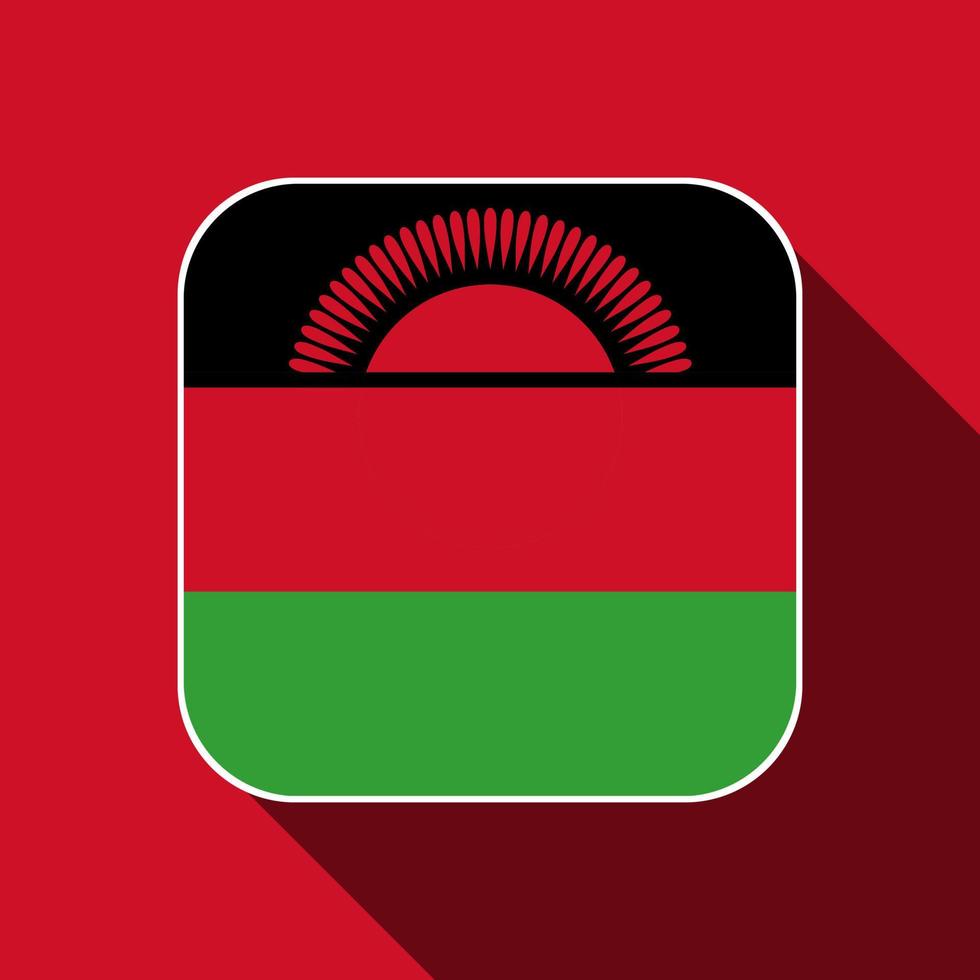 bandera de malawi, colores oficiales. ilustración vectorial vector