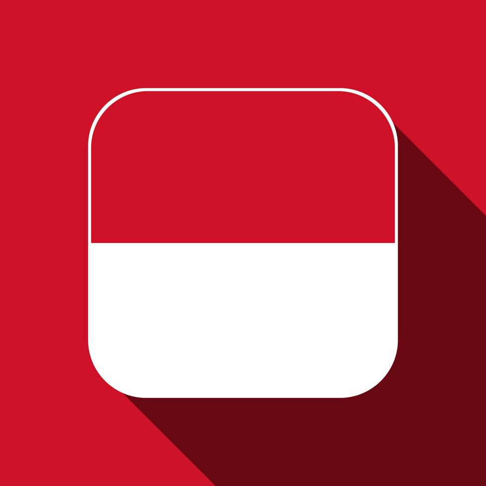 Monaco flag, official colors. Vector illustration.