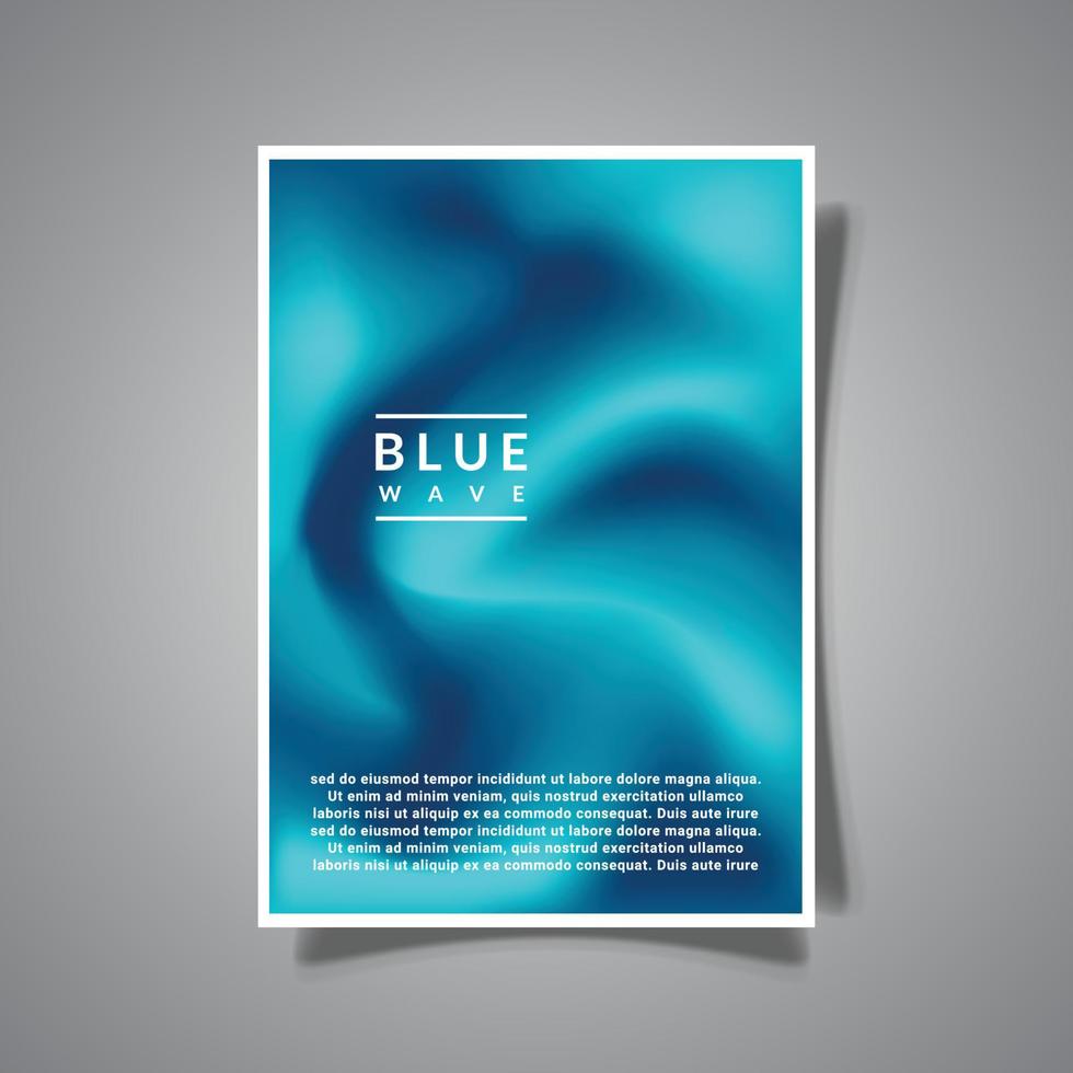 fondo de plantilla de cubierta moderna de gradación, arte fluido de patrón de color azul abstracto de malla suave, gráfico vectorial de diseño vector