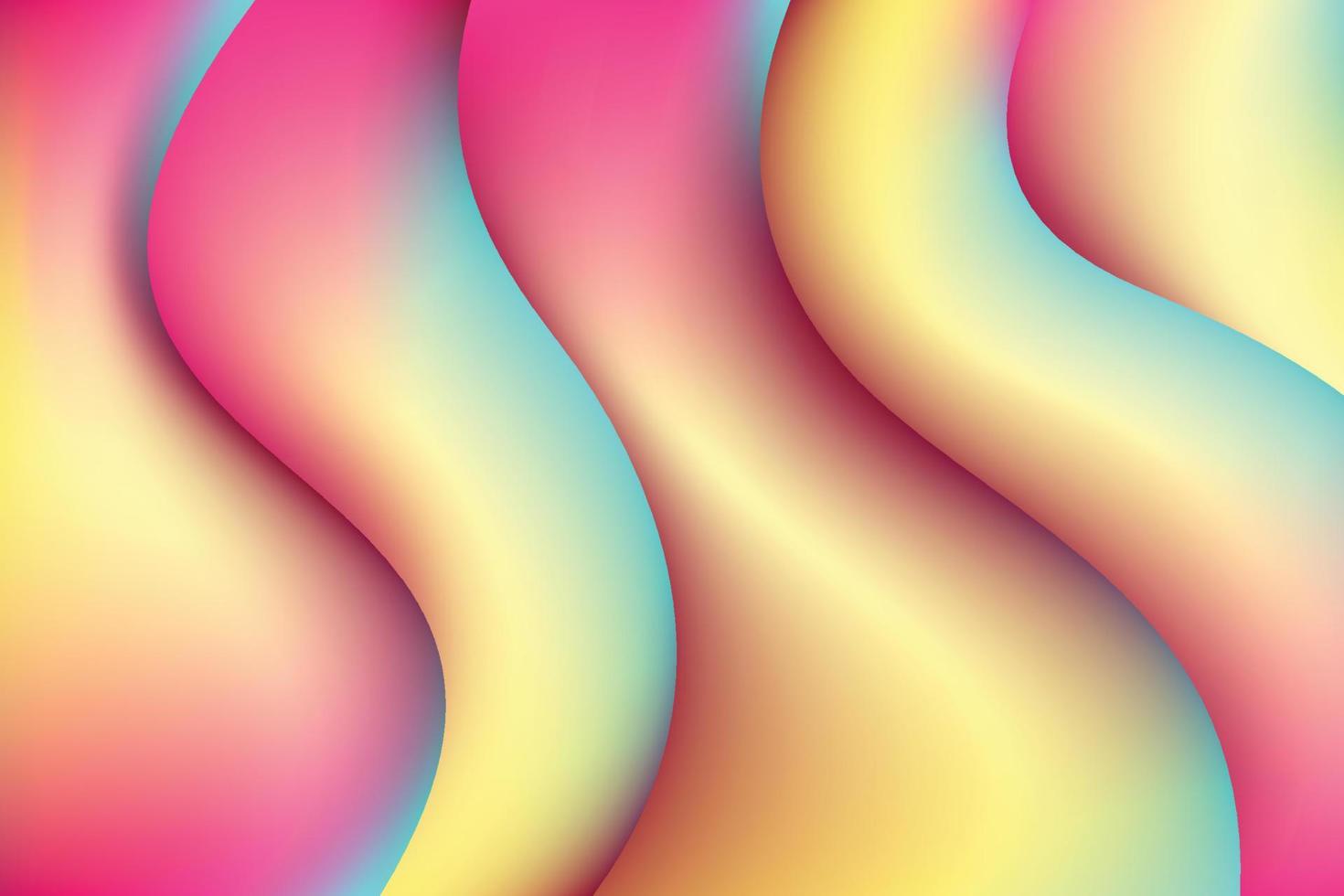 plantilla de vector de fondo fluido abstracto colorido con efecto de luz de neón