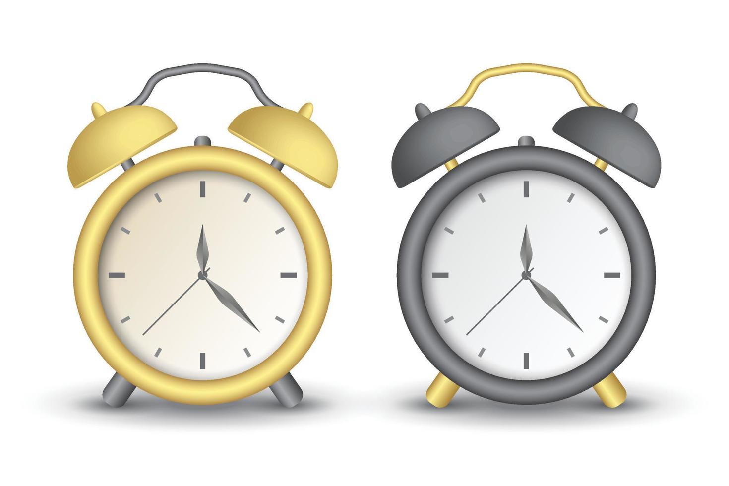 alarm clock design collection vector graphic