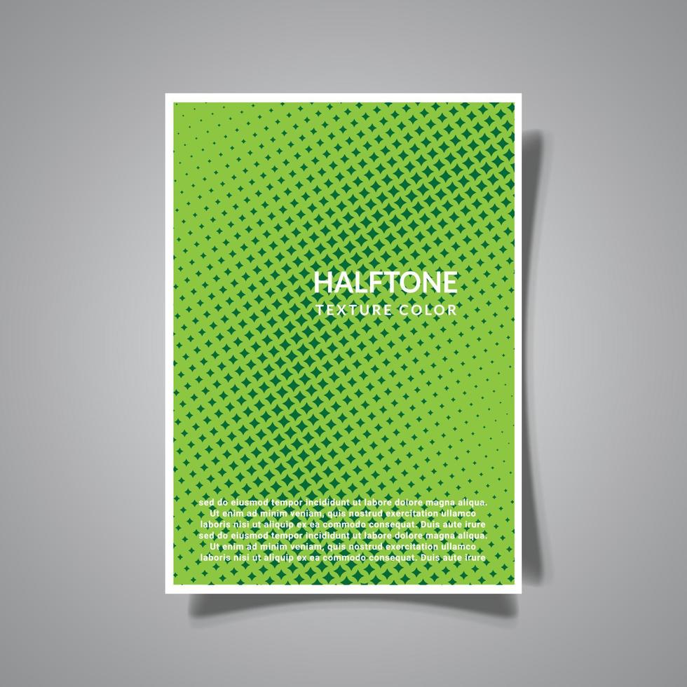 abstract halftone cover green color background template vector design