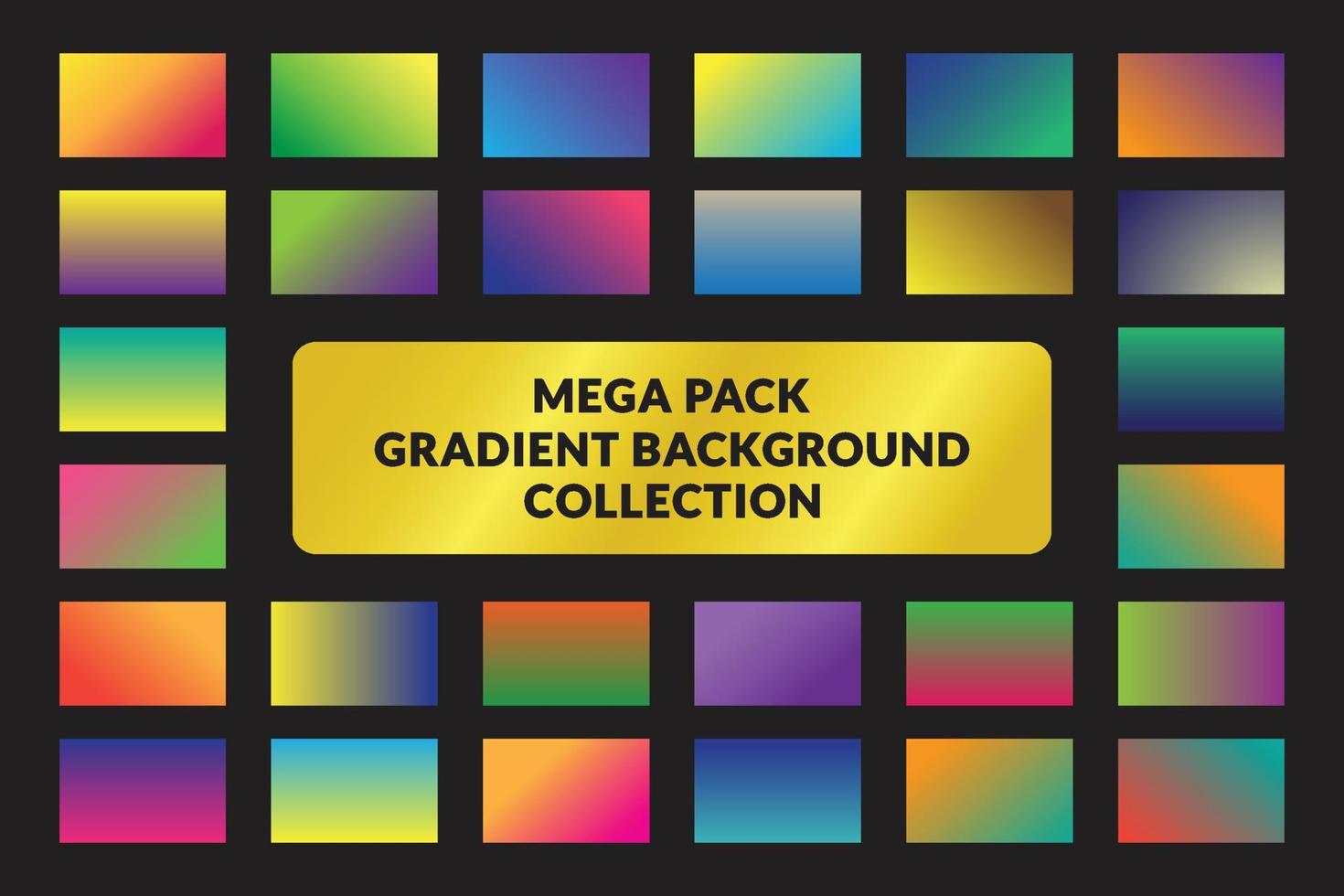 gradation colorful background template vector graphic, mega pack collection