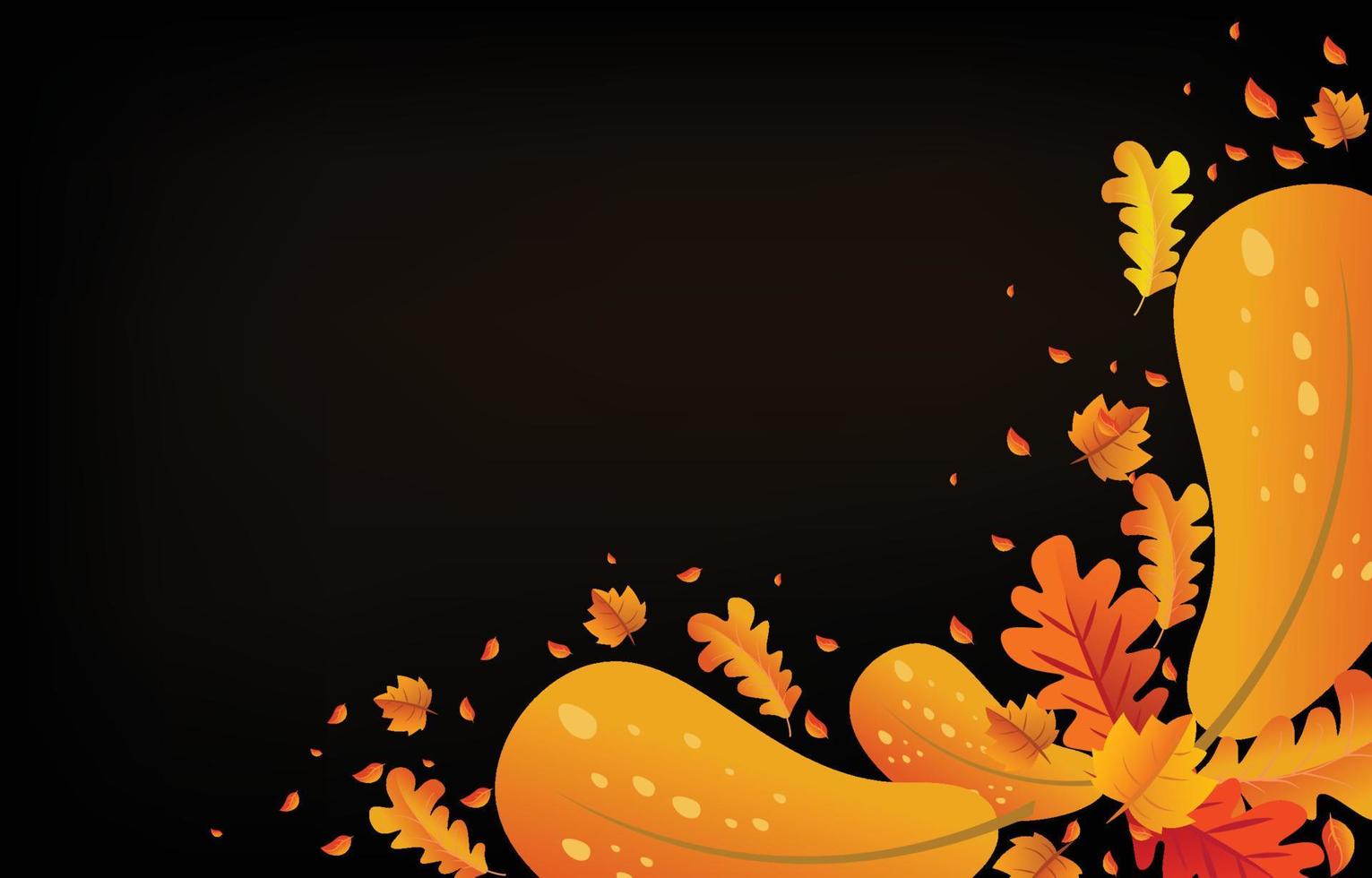 fondo de otoño con hojas de color amarillo dorado. concepto de caída, para papel tapiz, postales, tarjetas de felicitación, páginas web, pancartas, ventas en línea. ilustración vectorial vector