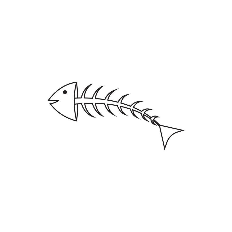 vector de logotipo de espina de pescado