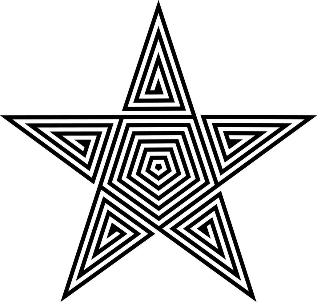 Star vector design with various shapes style