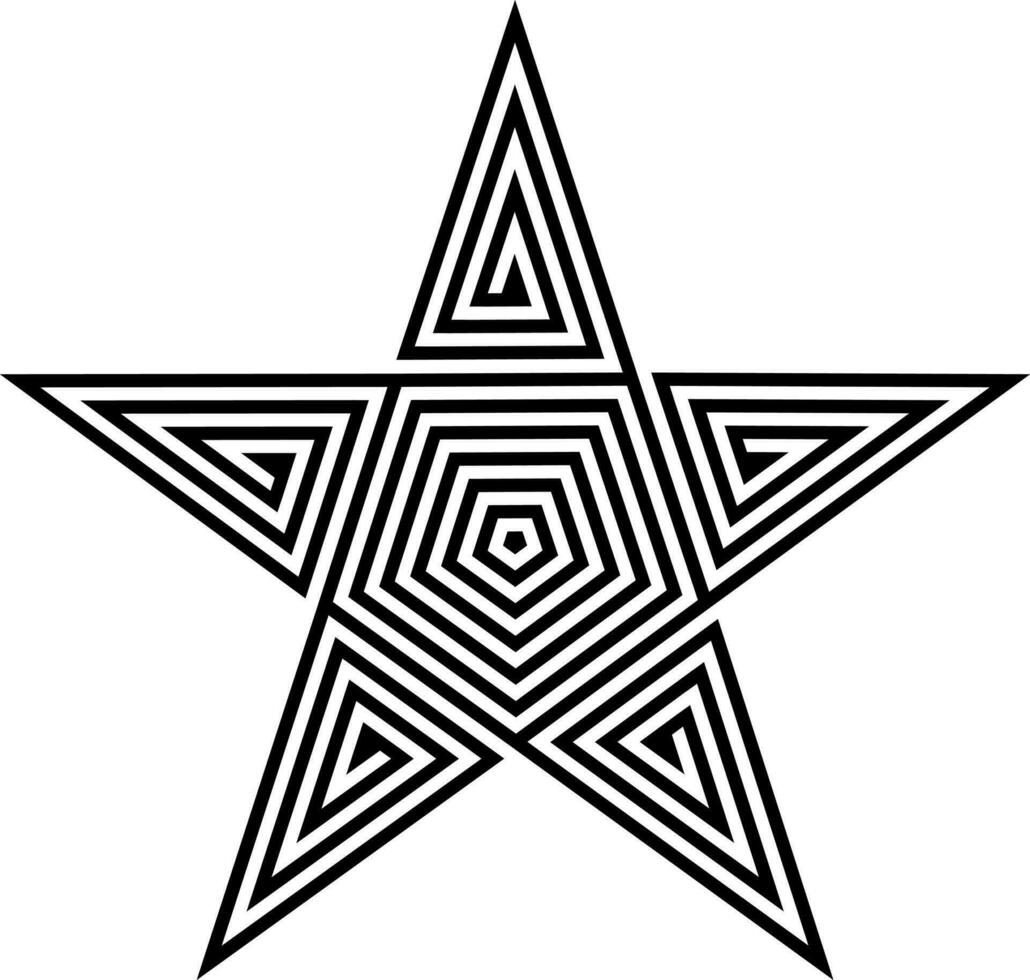 Star vector design with various shapes style