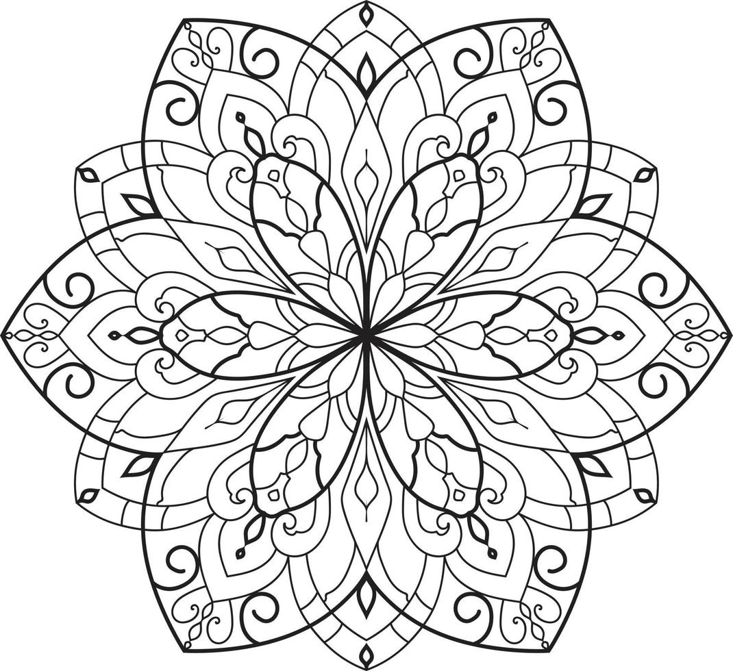 Outline Mandala Free vector