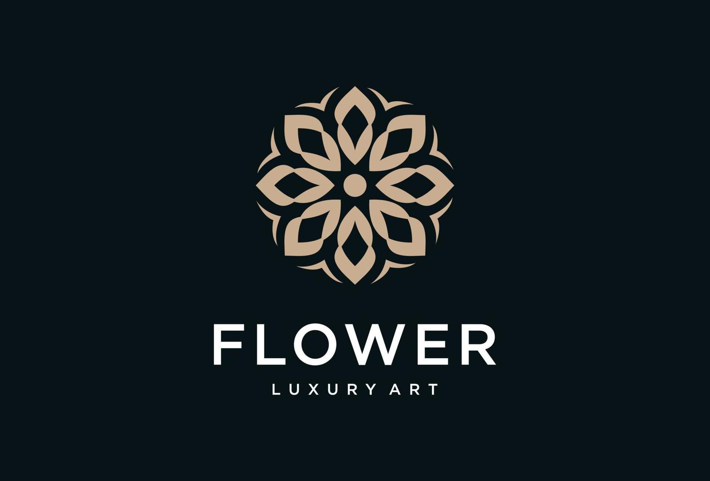 Luxury Flower logo design. ornament asian icon vector design