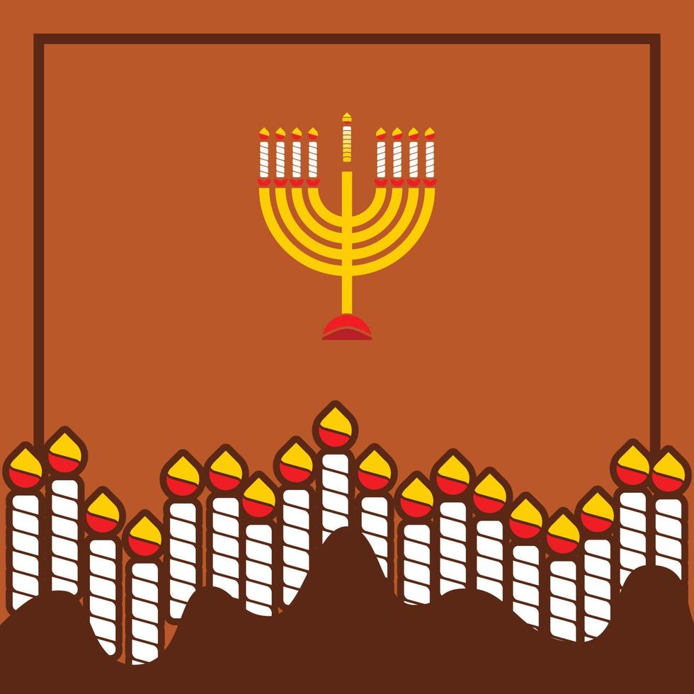 hanukkah candle mandala vector design