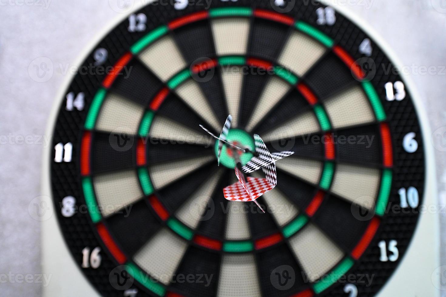 Dartboard game on wall photo