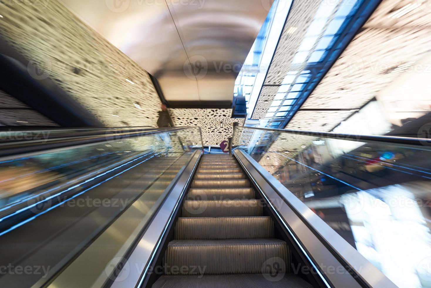 Shopping mall  escalators photo