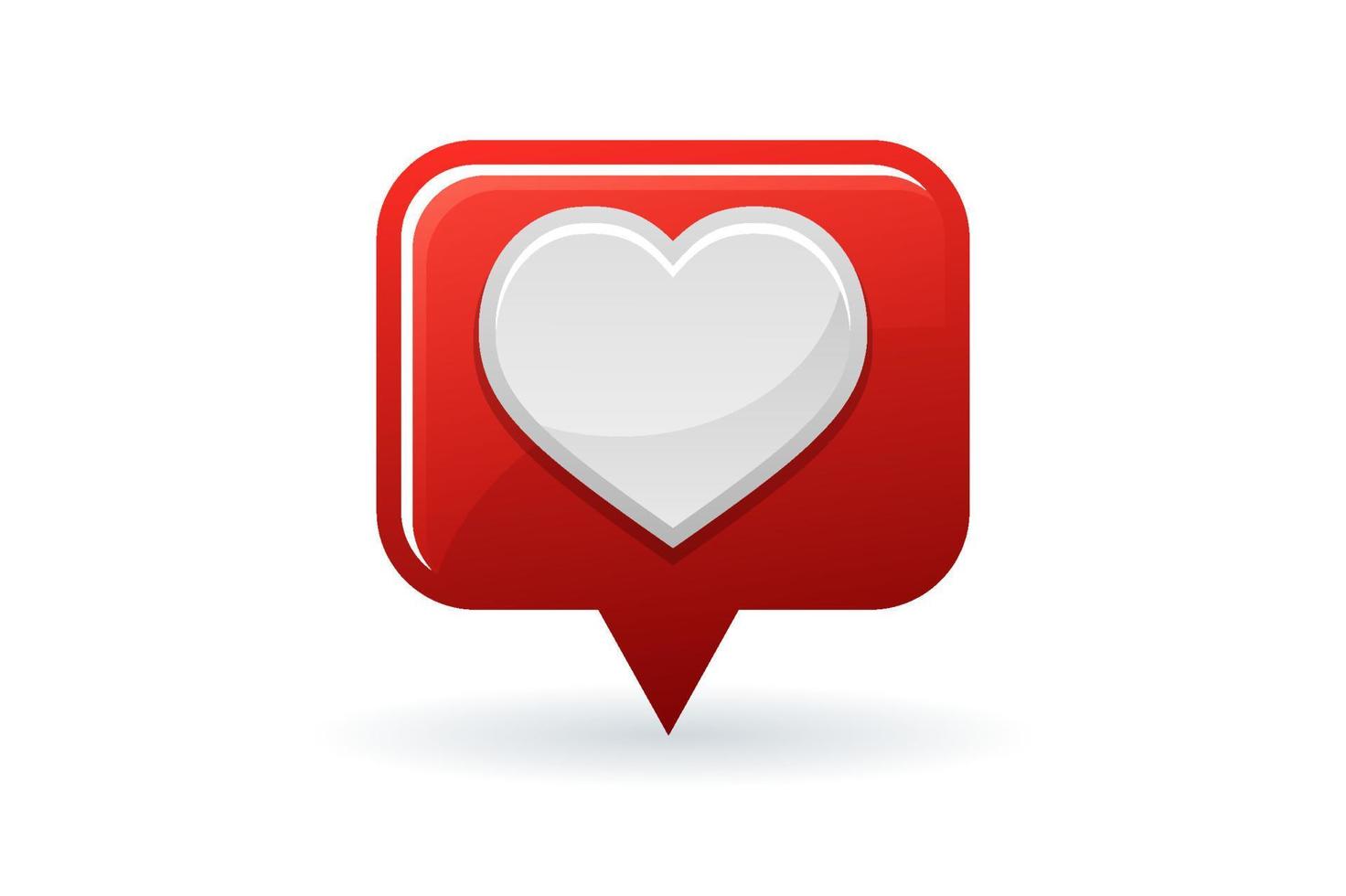 Like icon, white heart symbol for graphic design. Vector illustration message icons like to games.