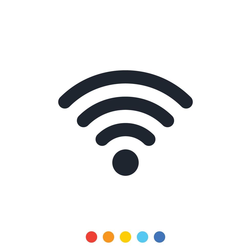 Internet signal icon, Vector and Illustration.