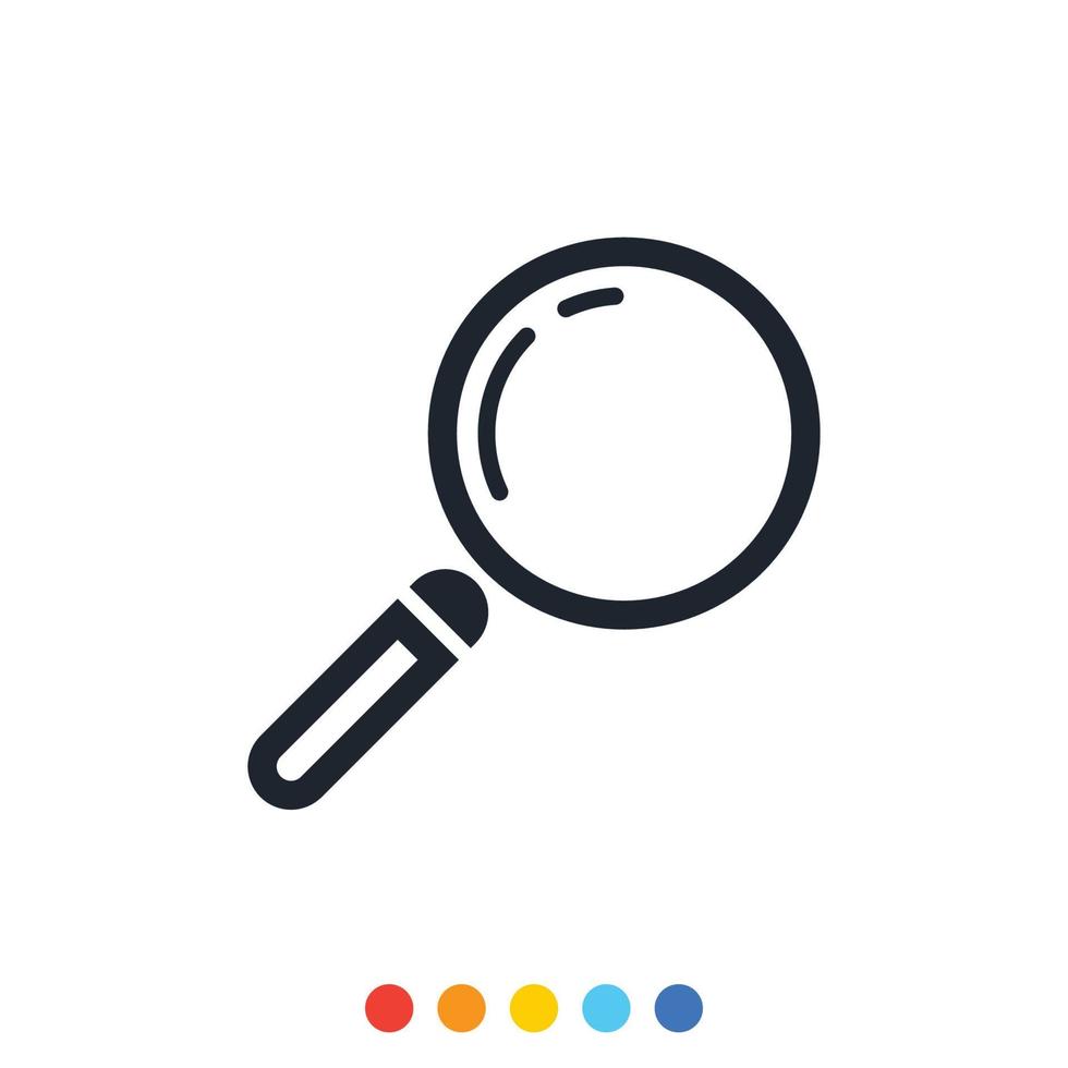 Magnifying glass icon,Search icon,Inspection icon. vector