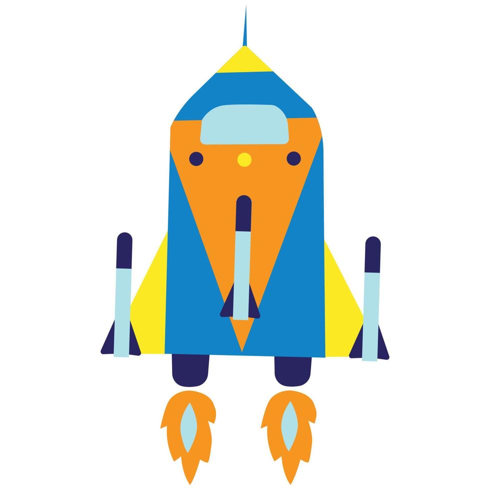 cartoon rocket illustration vector