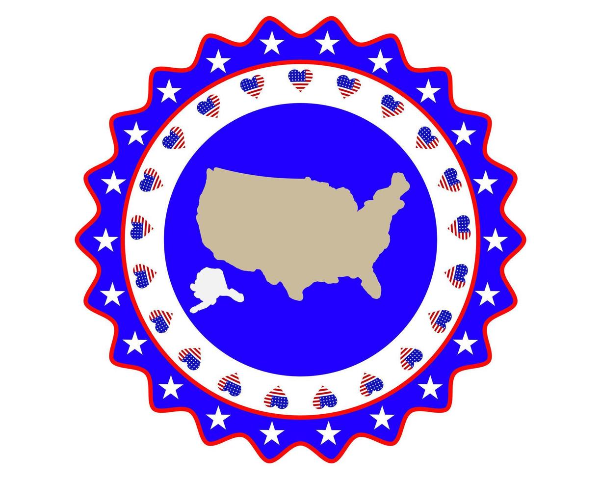 symbol and a map of America on a white background vector