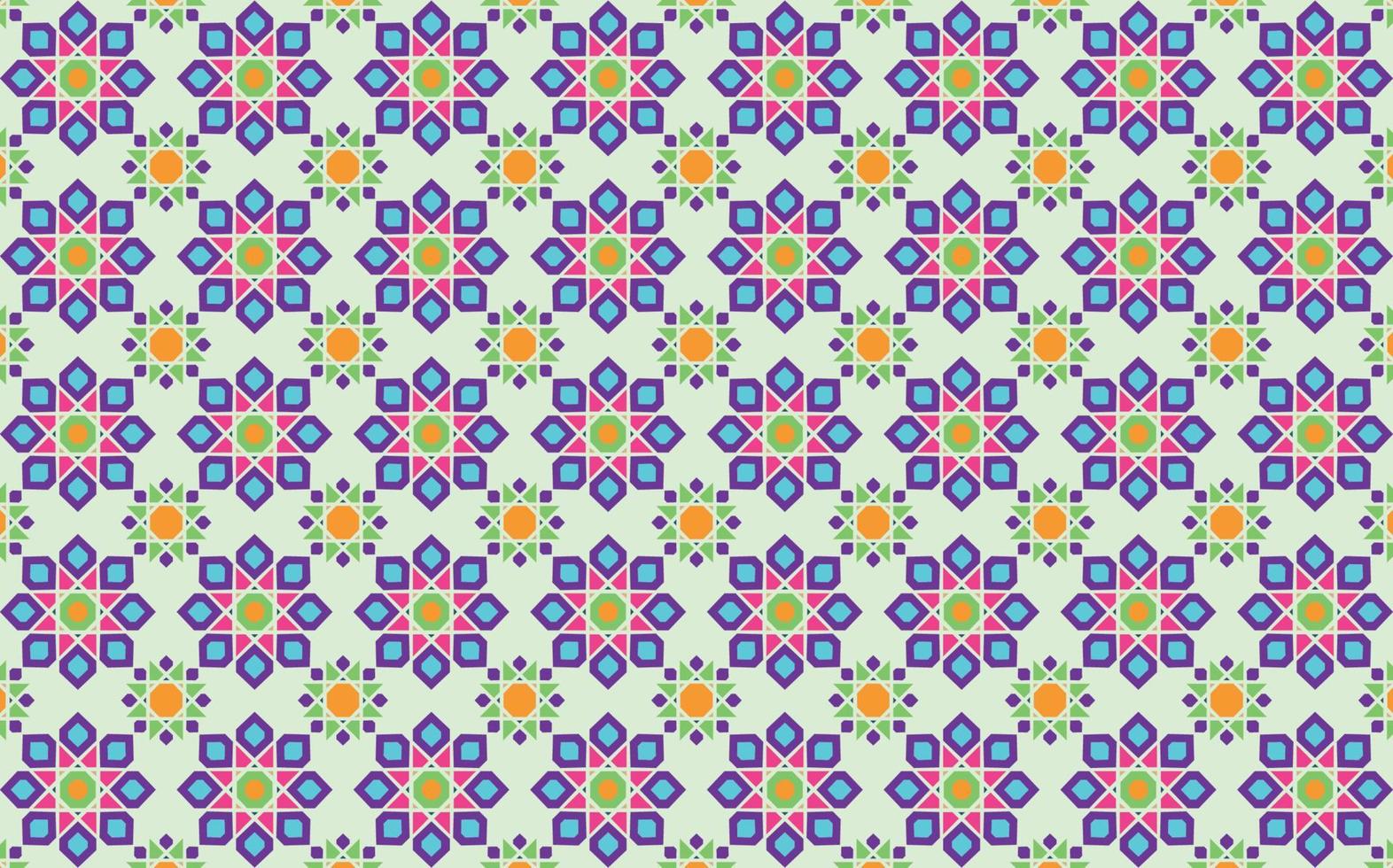 Isometric Colorful Moroccan Mosaic, Tile seamless Pattern Background. vector