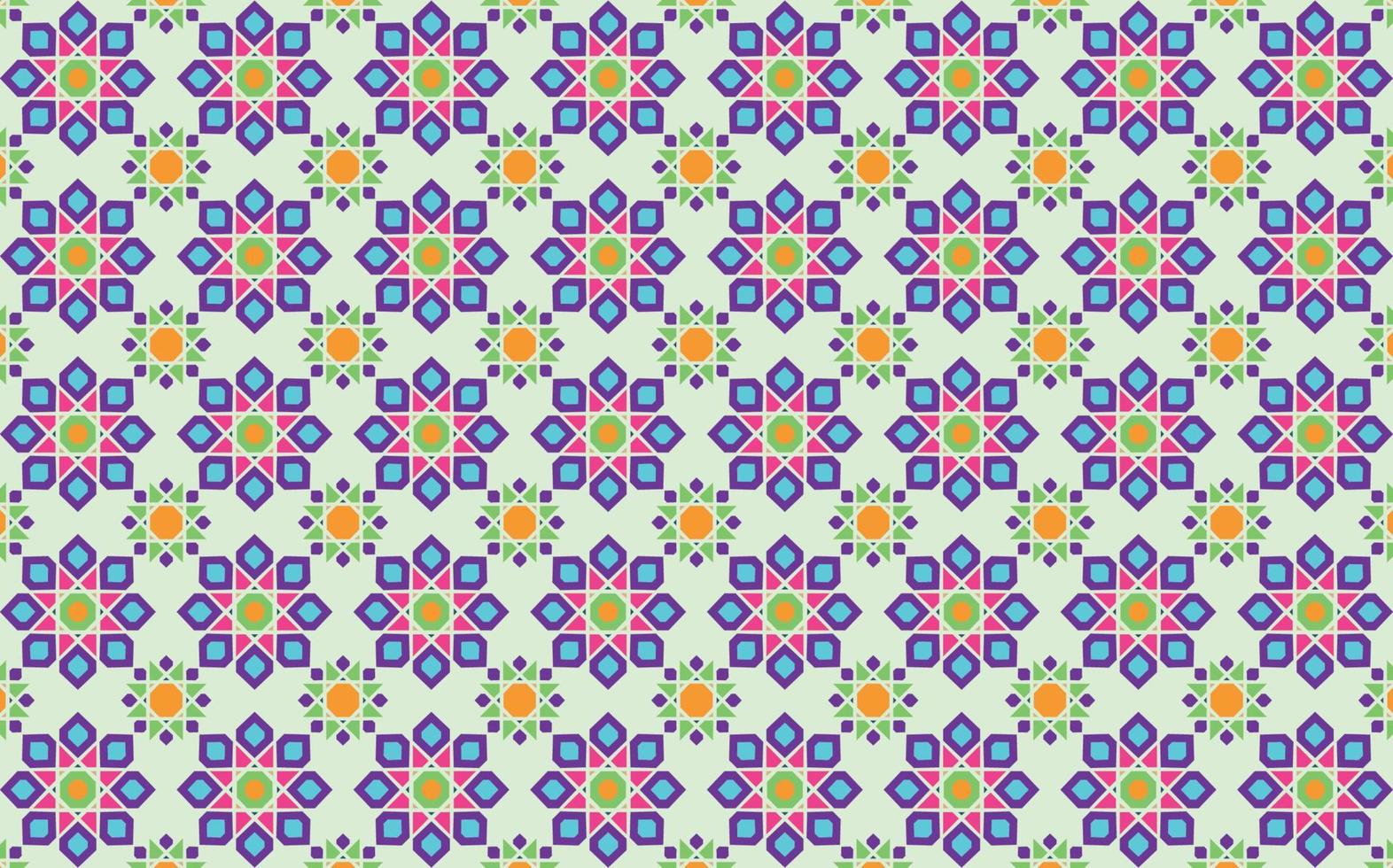 Isometric Colorful Moroccan Mosaic, Tile seamless Pattern Background. vector